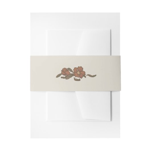  granaatappel buik band uitnodigingen wikkel (Voorkant Voorbeeld)