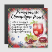 Granaatappel Champagne Punch Magnetische Kaart (Voorkant / Achterkant)