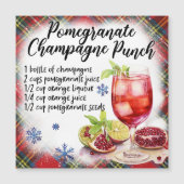 Granaatappel Champagne Punch Magnetische Kaart (Voorkant)
