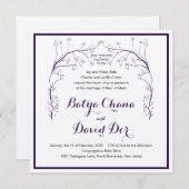 Granaatappel Chuppah Joodse Trouwkaart Kaart (Voorkant / Achterkant)