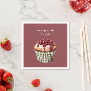 Granaatappel Cupcake Servet