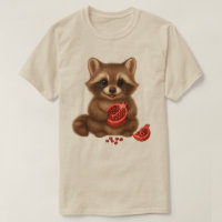 Granaatappel & Cute Wasbeer Baby Retro | Herfst Fr