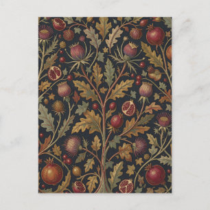 Granaatappel Distel Botanisch Patroon Briefkaart