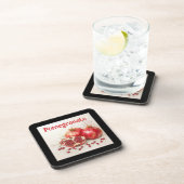 Granaatappel drank coaster bier onderzetter (Rechterzijde)