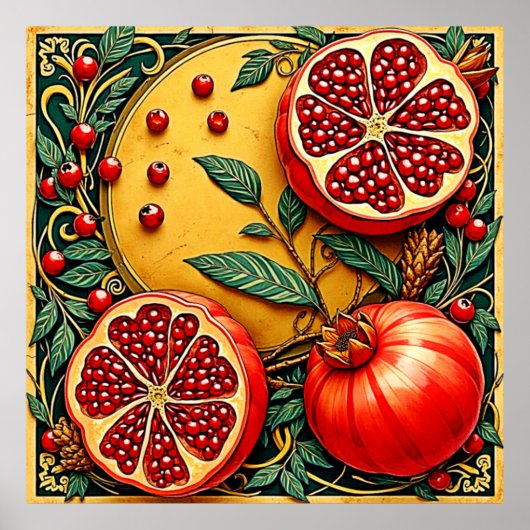Granaatappel Elegance Art Print (Voorkant)