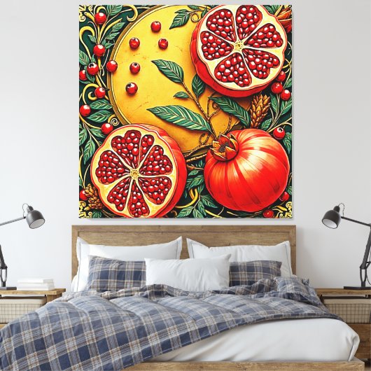 Granaatappel Elegance Art Print (Insitu (Slaapkamer))