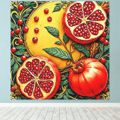Granaatappel Elegance Art Print (Insitu (Houten vloer))