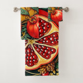 Granaatappel Elegance Art Print Bad Handdoek (Insitu)