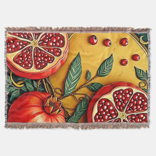Granaatappel Elegance Art Print Deken (Voorkant)