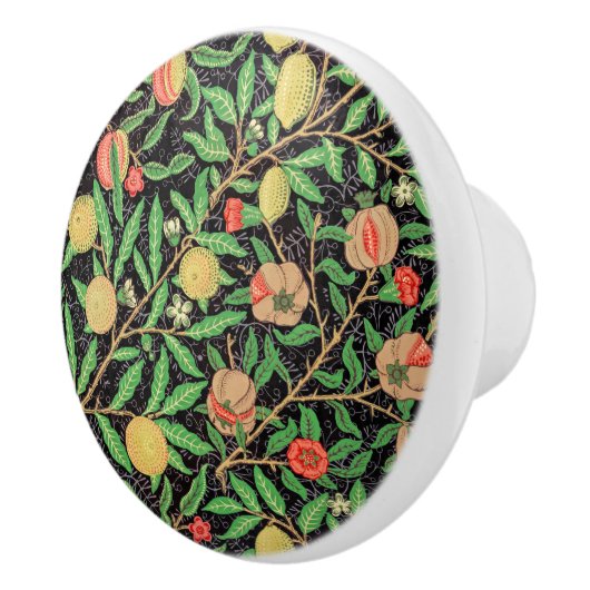 Granaatappel en bloemen op takken keramische knop (Rechts)