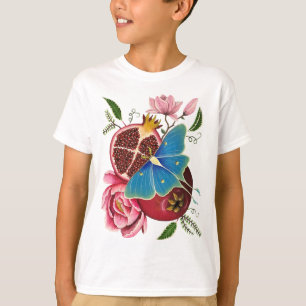 Granaatappel en Luna Moth Kinderen Basic T-shirt