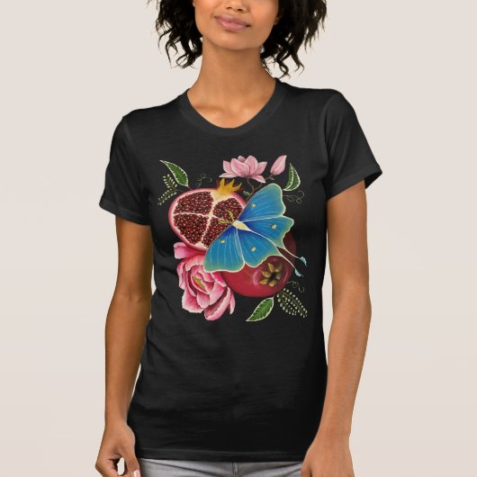 Granaatappel en Luna Moth T-shirt voor dames (Voorkant)