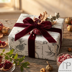 Granaatappel en Middellandse-Zeemot Cadeaupapier