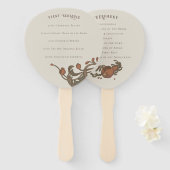 granaatappel fans handwaaier (Voorkant en achterkant)