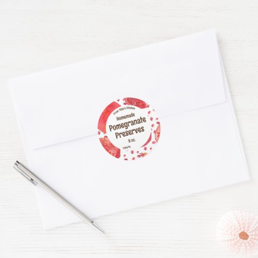 Granaatappel Fruit Behoudt Jar Label (Envelop)
