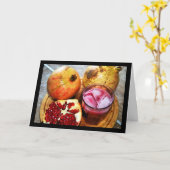 Granaatappel Fruit en Sap Kaart (Gele Bloem)