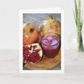 Granaatappel Fruit en Sap Portret Kaart (Voorkant)