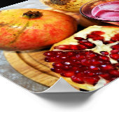 Granaatappel Fruit en Sap Poster (Hoek)