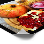 Granaatappel Fruit en Sap Poster (Hoek)