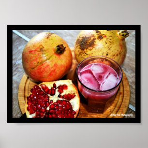 Granaatappel Fruit en Sap Poster
