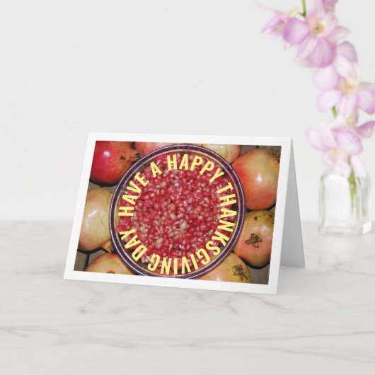 Granaatappel Fruit in Kom Portret Kaart (Orchidee)