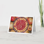 Granaatappel Fruit in Kom Portret Kaart (Voorkant)