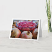 Granaatappel Fruit in Kom Portret Kaart (Voorkant)