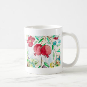 Granaatappel Fruit Waterverf Healthy Mediterranean Koffiemok