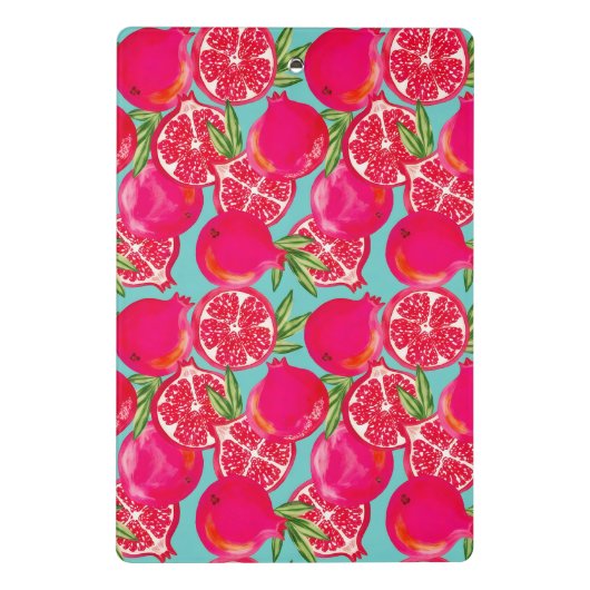 Granaatappel geschilderd monogram mini klembord (Achterkant)