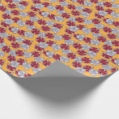 Granaatappel getekend: Handgemaakt patroon Cadeaupapier (Hoek)