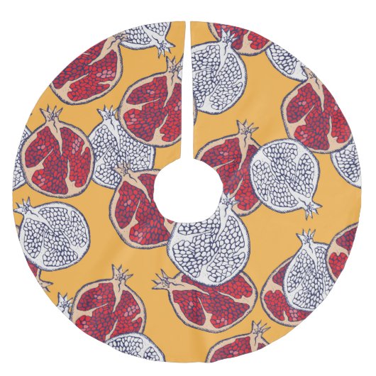 Granaatappel getekend: Handgemaakt patroon Kerstboom Rok (Voorkant)