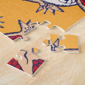 Granaatappel getekend: Handgemaakt patroon Legpuzzel (Zijkant)