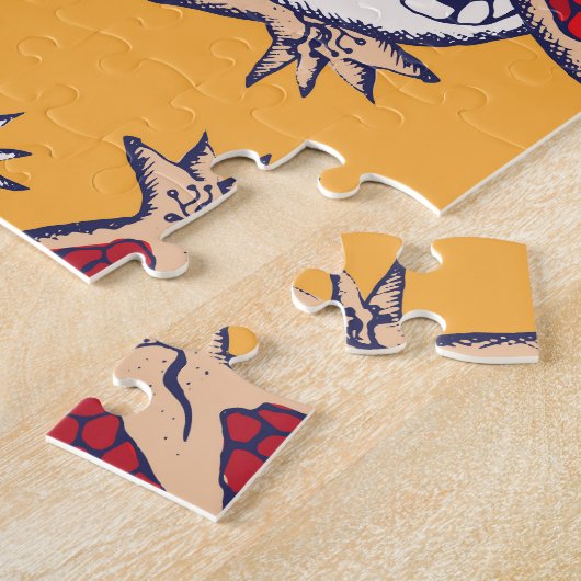 Granaatappel getekend: Handgemaakt  patroon Legpuzzel (Zijkant)