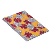 Granaatappel getekend: Handgemaakt patroon Notitieboek (Rechterzijde)