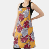 Granaatappel getekend: Handgemaakt patroon Schort (Insitu)