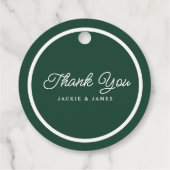 Granaatappel & Groene Gingham Custom Bedankjes Labels (Achterkant)