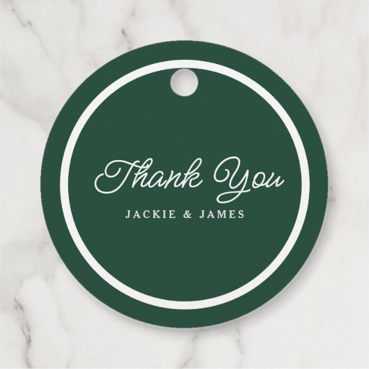 Granaatappel & Groene Gingham Custom Bedankjes Labels (Achterkant)