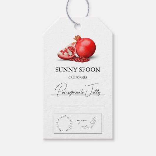 Granaatappel Hang Label Cadeaulabel (Voorkant)