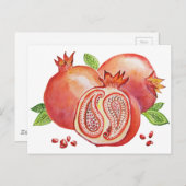 Granaatappel Happy Yalda Briefkaart (Voorkant / Achterkant)