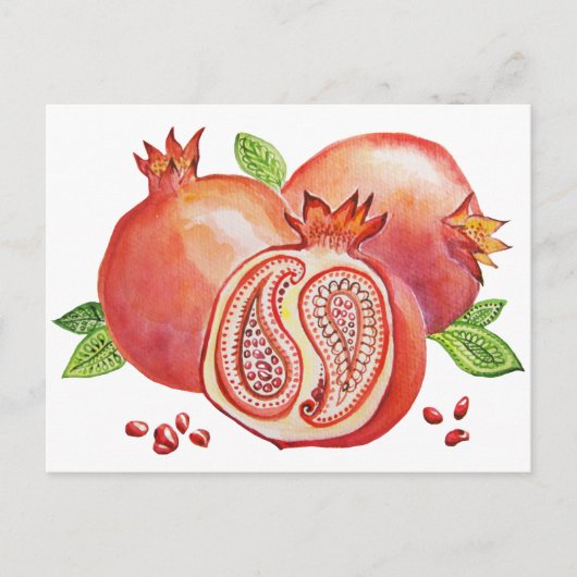 Granaatappel Happy Yalda Briefkaart (Voorkant)