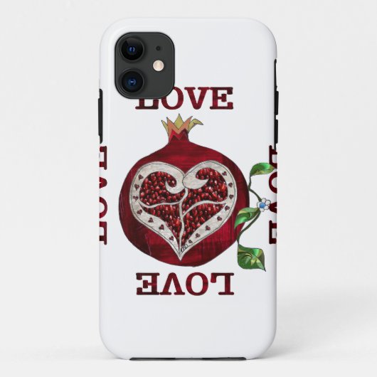 Granaatappel Hart LIEFDE Valentijn Case-Mate iPhone Case (Achterkant)