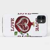 Granaatappel Hart LIEFDE Valentijn Case-Mate iPhone Case (Achterkant (horizontaal))