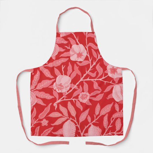 Granaatappel in rood/roze. schort (Voorkant)