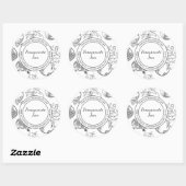 Granaatappel Jam Sketch Modern label (Vel)