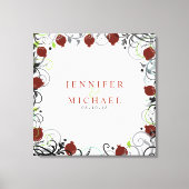 Granaatappel Joodse bruiloft Sign-In Memory Board Canvas Afdruk (Voorkant)