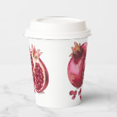 Granaatappel Judaica Papieren Bekers (Links)