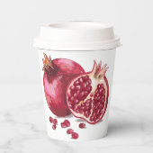 Granaatappel Judaica Papieren Bekers (Achterkant)