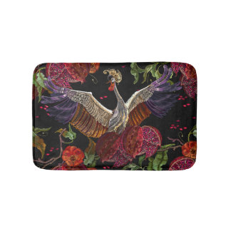 Granaatappel kraan Rozen: borduurwerk kunst Badmat