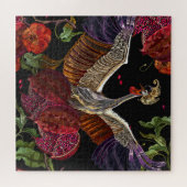 Granaatappel kraan Rozen: borduurwerk kunst Legpuzzel (Horizontaal)