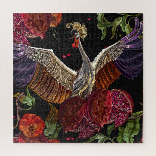 Granaatappel kraan Rozen: borduurwerk kunst Legpuzzel (Verticaal)
